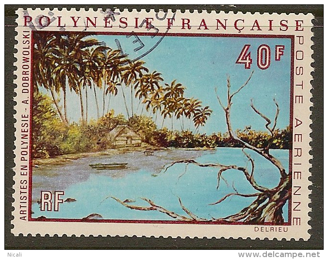 FRENCH POLYNESIA 1971 40f Painting SG 148 U #OG122 - Unused Stamps