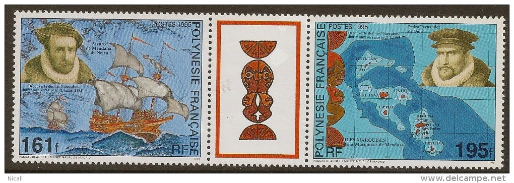 FRENCH POLYNESIA 1995 Discovery SG 730-1 M #OF442 - Neufs