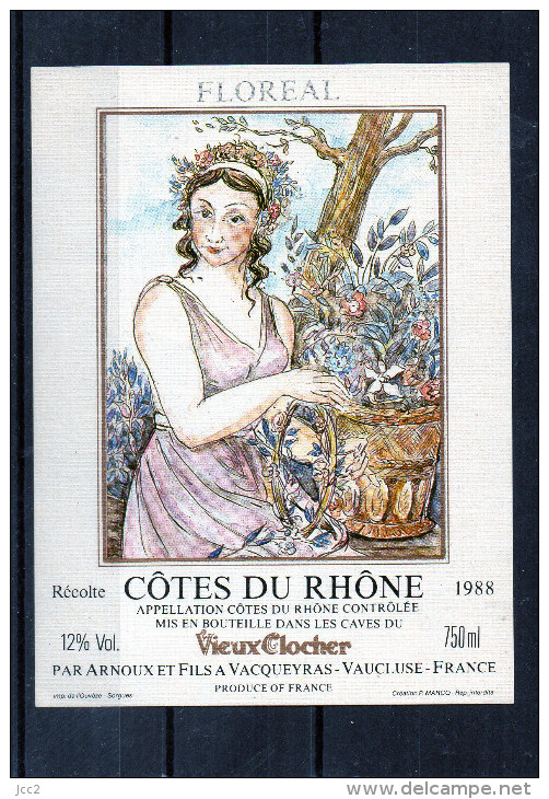 Calendrier Républicain - Floréal ( Etiquette Légèrement Collée Sur Feuille D´expo.) - Weibliche Schönheit, Jugendstil