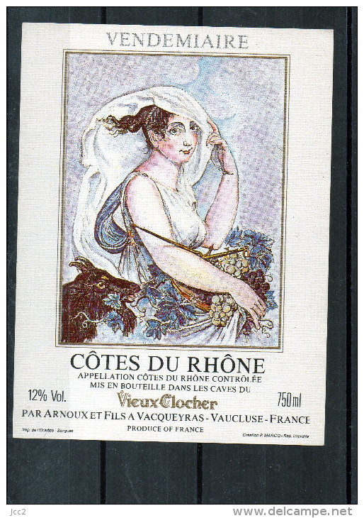 Calendrier Républicain -  Vendemiaire - Weibliche Schönheit, Jugendstil