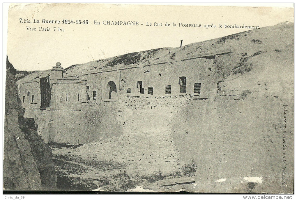 En Champagne Le Fort De Pompelle Apres Bombardement - Weltkrieg 1914-18