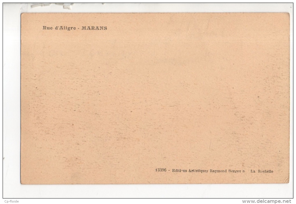 17 - MARANS . RUE D'ALIGRE . ÉDITIONS RAMUNTCHO - Réf. N°10865 - - Andere & Zonder Classificatie