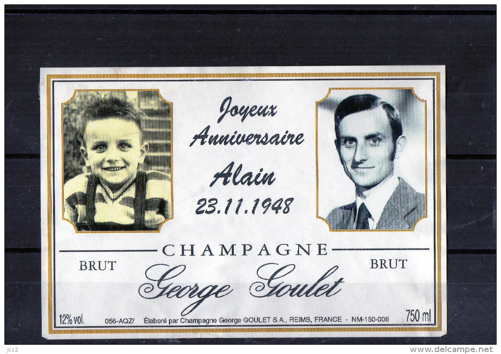 CHAMPAGNE - Georges Goulet (Alain Joyeux Anniversaire -23/11/1948) - First Names