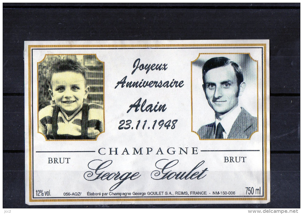 CHAMPAGNE - Georges Goulet (Alain Joyeux Anniversaire -23/11/1948) - Vornamen