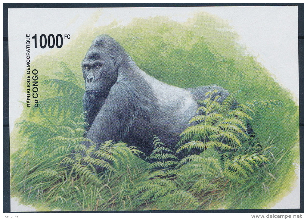 République Démocratique Du Congo - Bloc 207 (BL207) - Non Dentelé - Gorilles - WWF - 2002 - MNH - Ongebruikt