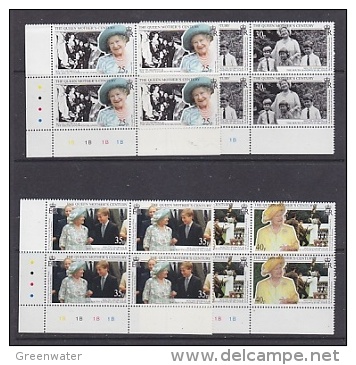 South Georgia 1999 Queen Mother´s Century 4v Bl Of 4  ** Mnh (23905) - Südgeorgien