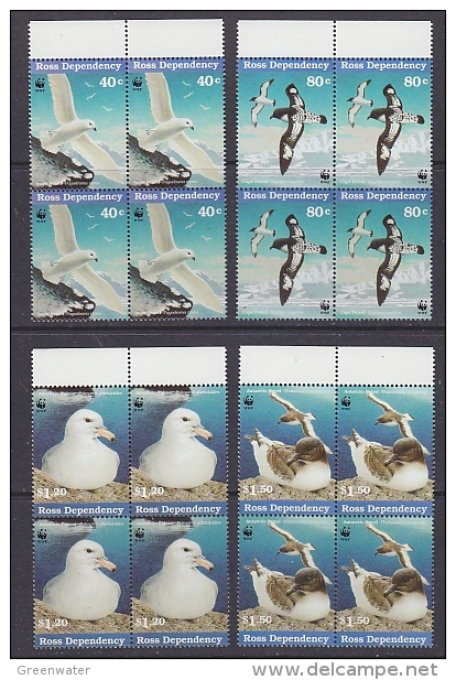 Ross Dependency 1997 Sea Birds WWF 4v  Bl Of 4 ** Mnh (23909) - Nuevos