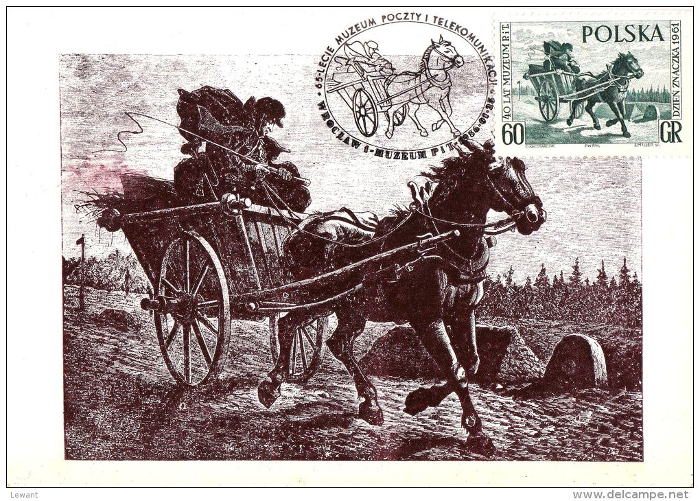 PO 02 - Maximum Card - Horse And Stagecoach - Cartoline Maximum