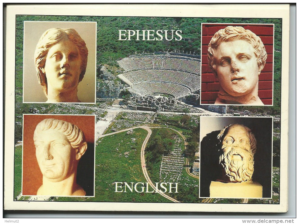 EPHESUS Ephèse Turquie - Dépliant 12 Cartes Monuments Ville Ancienne - Temple D´Artémis (voir Détails 24scan) GF125 - 5 - 99 Cartoline