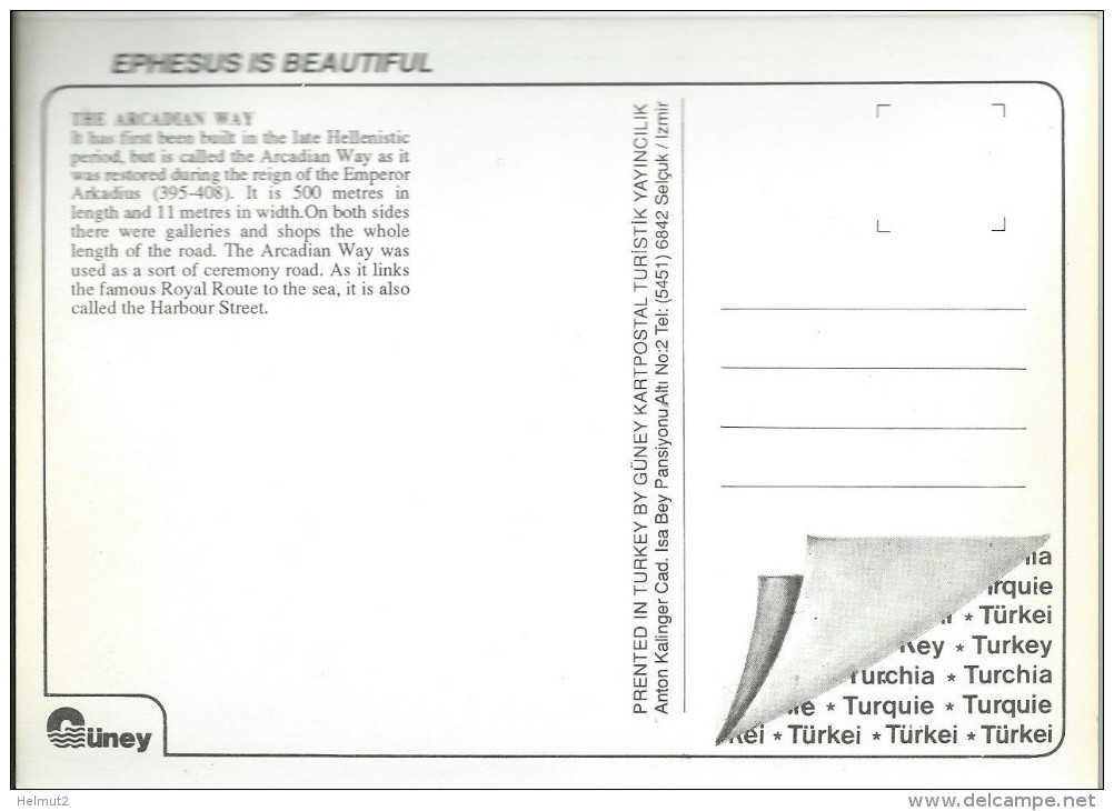 EPHESUS Ephèse Turquie - Dépliant 12 Cartes Monuments Ville Ancienne - Temple D´Artémis (voir Détails 24scan) GF125 - 5 - 99 Cartoline