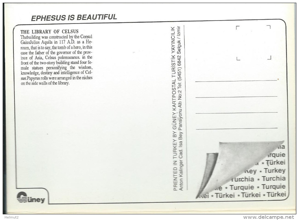 EPHESUS Ephèse Turquie - dépliant 12 cartes Monuments Ville ancienne - temple d´Artémis (voir détails 24scan) GF125