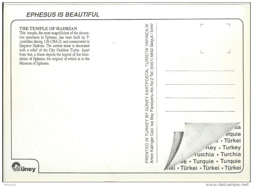 EPHESUS Ephèse Turquie - dépliant 12 cartes Monuments Ville ancienne - temple d´Artémis (voir détails 24scan) GF125