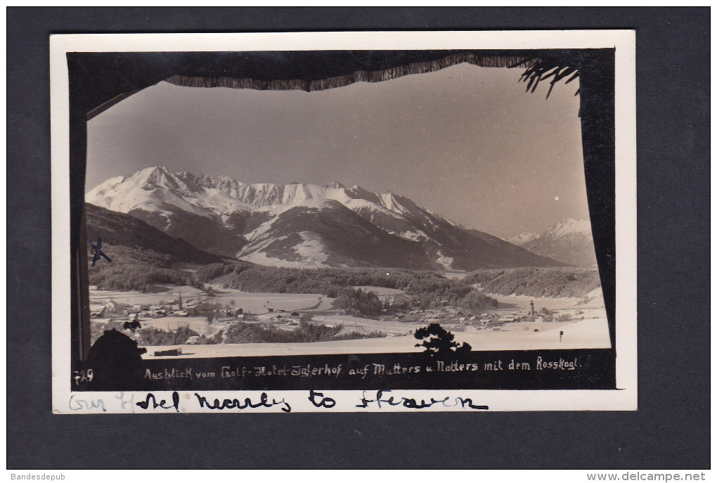 Carte Photo - Igls - Ausblick Vom Golh Hotel Iglerhof Auf Matters & Matters Mit Dem Rosskogl ( Foto Ludwig Hajek) - Igls