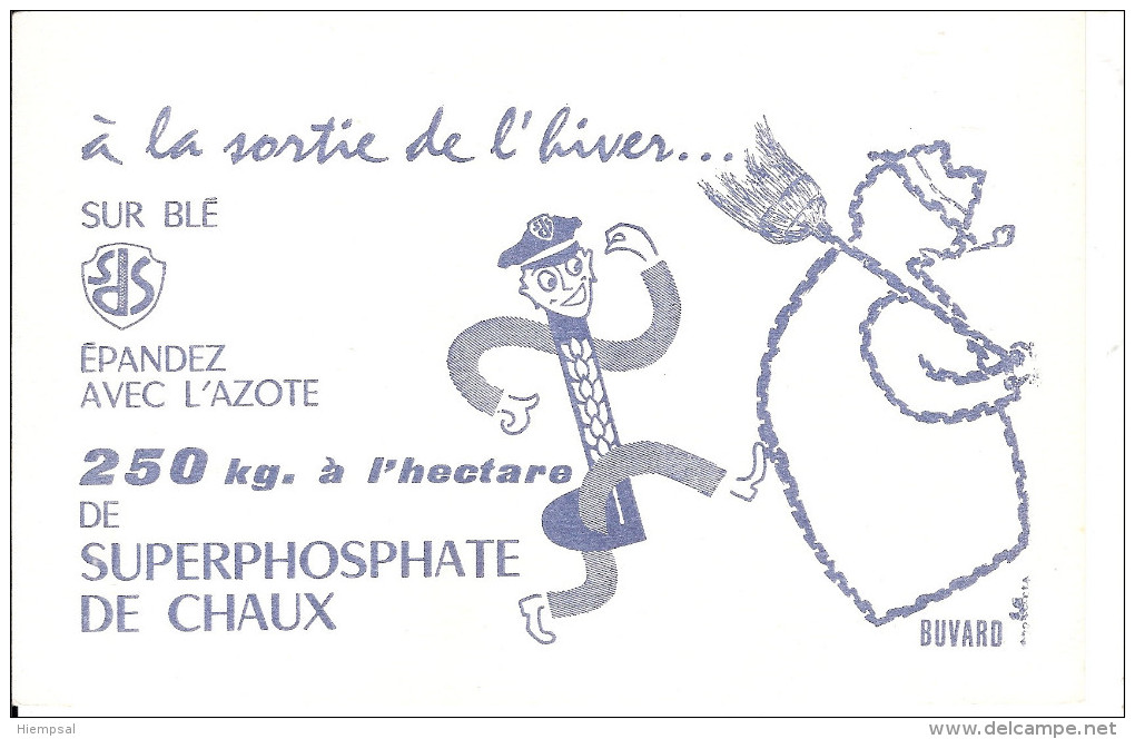 BUVARD.  SUPERPHOSPHATE  DE CHAUX - Agriculture