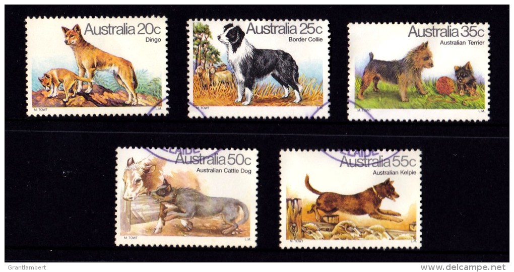 Australia 1980 Dogs Set Of 5 Used - - Used Stamps