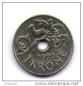 Norvegia Norge 1 Krone 1999 - Norvegia