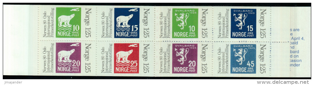 Norway 1978 Booklet: International Stamp Exhibition NORWEX 1980. Mi MH 1 MNH - Booklets