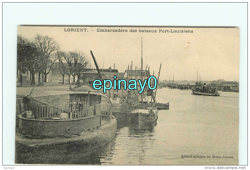 Bf - 56 - LORIENT - Embarcadére Des Bateaux Port LOUIS - édition Moka - PRIX FIXE - Lorient