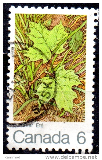 CANADA 1971 "The Maple Leaf In Four Seasons" - 6c - Green Leaves (summer) FU - Usati