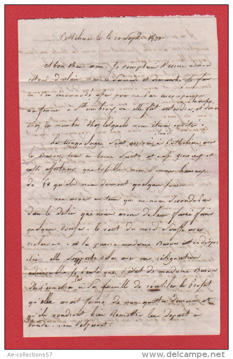 Lettre  // De St Ambroux  //  Pour Pont St Esprit //  21 Septembre 1833 - 1801-1848: Precursori XIX