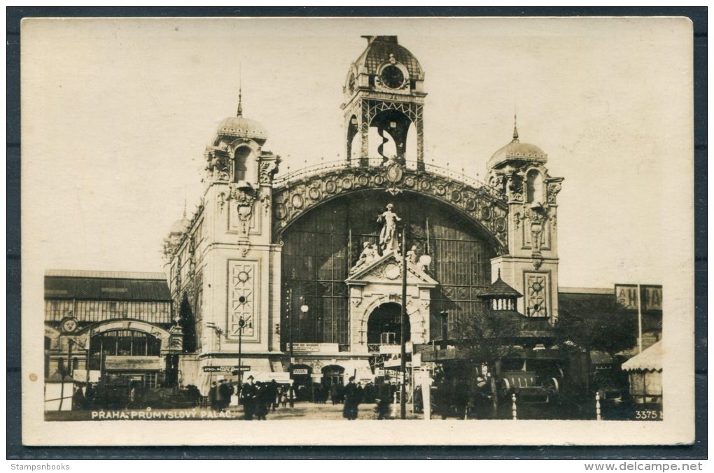 Prague Railway Station Praha Prumyslovy Palac RP Postcard - Czech Republic