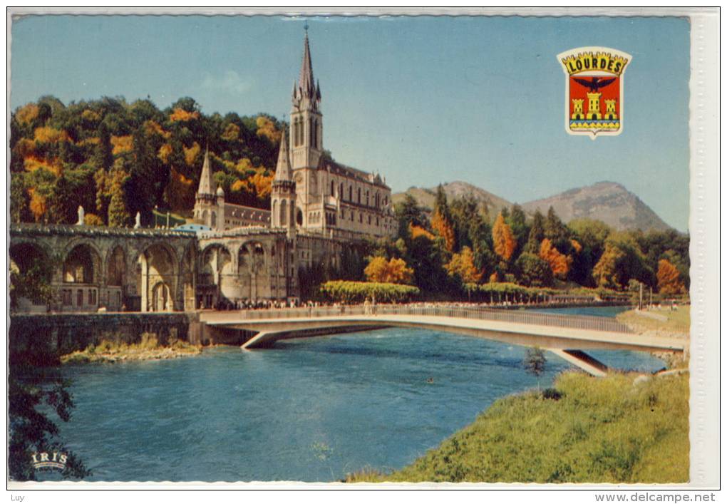 LOURDES - La Basilique, Le Gave Et Les Nouveaux Ponts Inaugurés Le 25 Mars 1966 - Inwijdingen