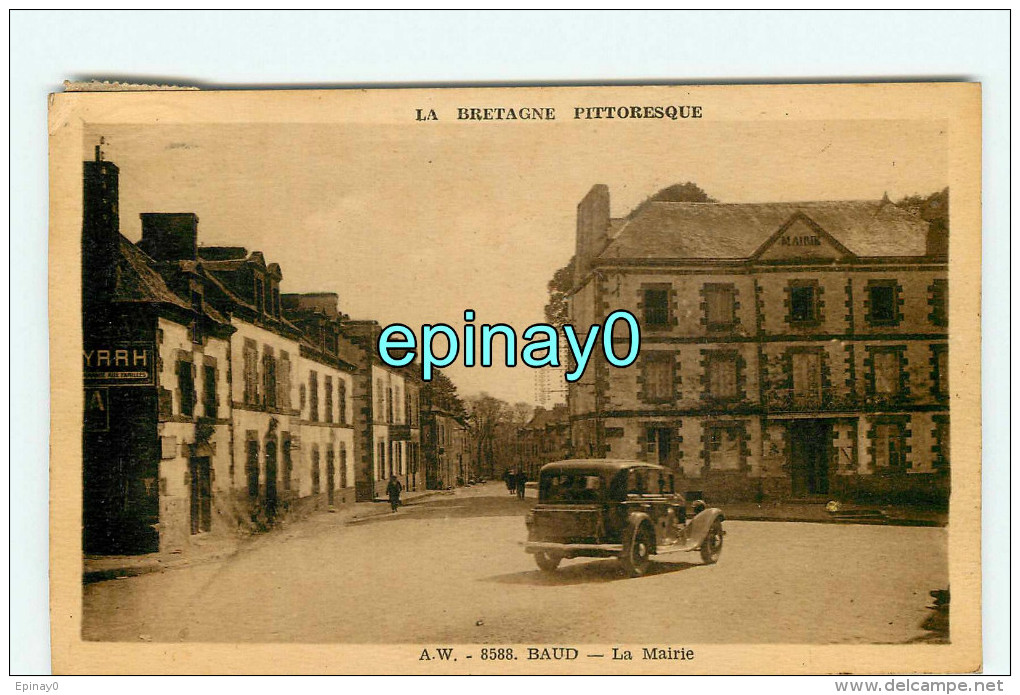 Bf - 56 - BAUD - PRIX FIXE - La Mairie - Automobile - édition A Waron - Baud