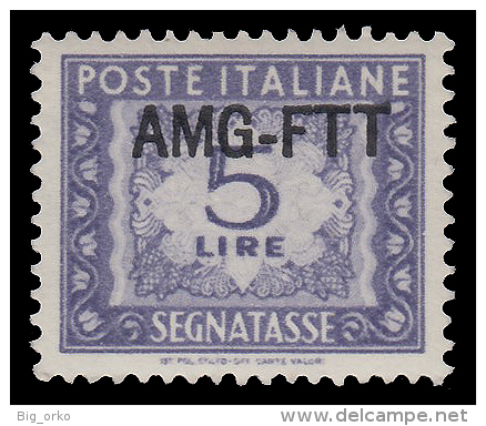 Italia – Trieste Zona A (AMG FTT): SEGNATASSE Del1947/52 Soprastampa Su Una Riga - Lire 5 Violetto - 1949/54 - Strafport