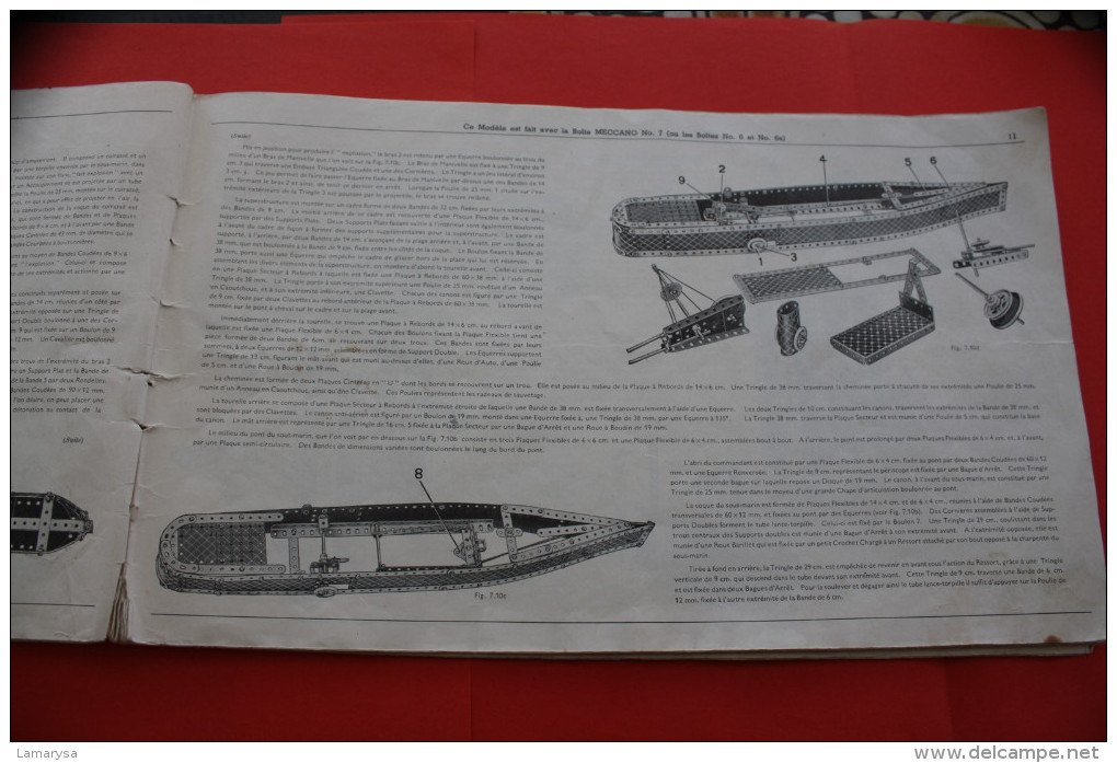 Catalogue Instructions NOTICE DE MONTAGE MECCANO-Jeux,Jouets-Jeux De Construction-Pages Couverture Manquante Vendu état - Meccano
