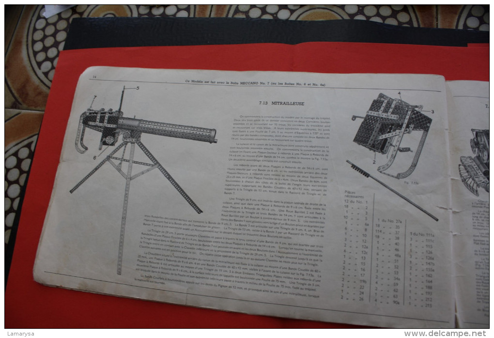 Catalogue Instructions NOTICE DE MONTAGE MECCANO-Jeux,Jouets-Jeux de construction-Pages Couverture manquante vendu état