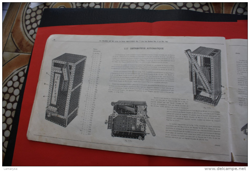 Catalogue Instructions NOTICE DE MONTAGE MECCANO-Jeux,Jouets-Jeux de construction-Pages Couverture manquante vendu état