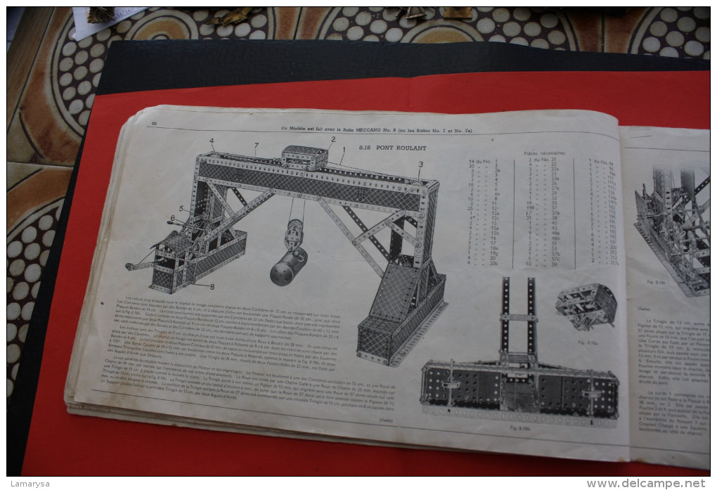 Catalogue Instructions NOTICE DE MONTAGE MECCANO-Jeux,Jouets-Jeux de construction-Pages Couverture manquante vendu état