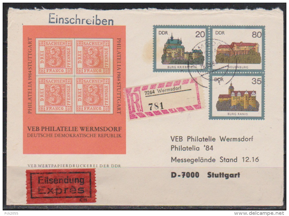 DDR Ganzsache 1984  Nr.PU 1 /002b  Burgen Der DDR Gebraucht  ( D 2966 ) - Enveloppes Privées - Oblitérées