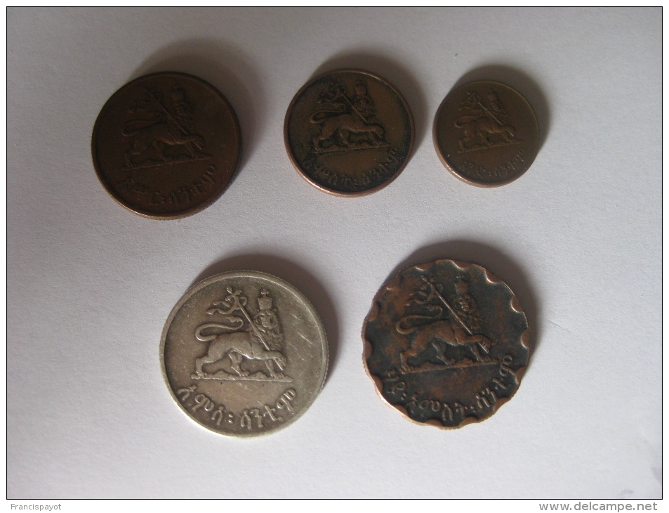 Haile Selassie 1936 EE = 1944 (5 Coins) - Ethiopia