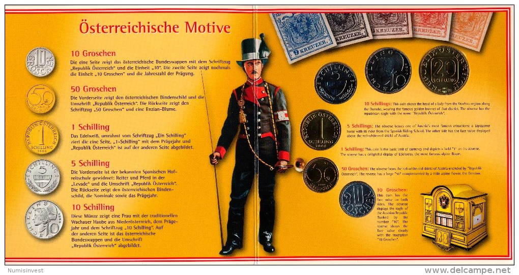 AUSTRIA - AUTRICHE - ÖSTERREICH OFFICIAL SCHILLING COIN SET 2000 - Autriche