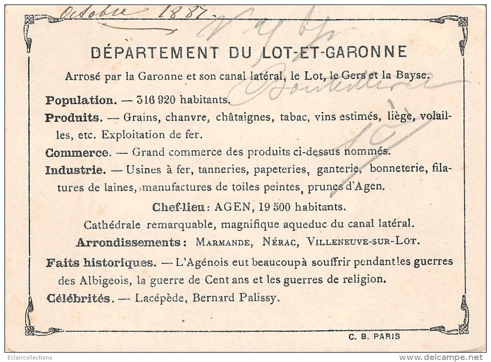 Image Chromo    1x8.5 Cm  Lot Et Garonne. Célébrité Et Spécialités. - Andere & Zonder Classificatie