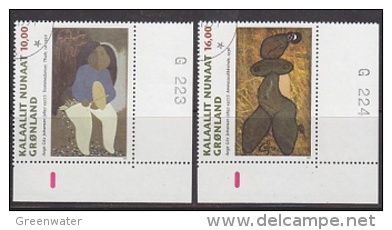 Greenland 1997 Art 2v Used  Corner + Sheet Number Cto (23935) Stamps With Full Gum - Gebruikt