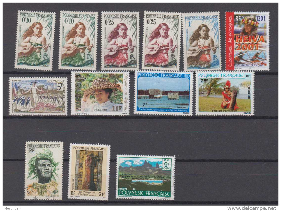 France Polynesie 13 Stamps Used + ** - Collections, Lots & Series