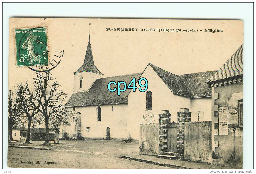 Br - 49 - SAINT LAMBERT LA POTHERIE - L'église - RARE Et INCONNUE  - édition Georges - Altri & Non Classificati