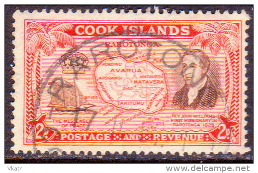 COOK ISLANDS 1949 SG #152 2d Used Map - Cook