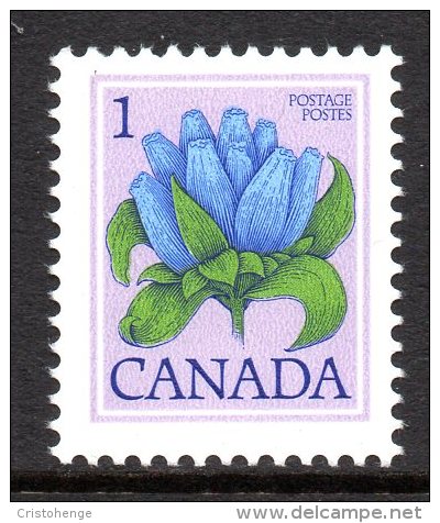 Canada 1977-86 Definitives - 1c Bottle Gentain - P.13x13½ - MNH (SG 862b) - Unused Stamps