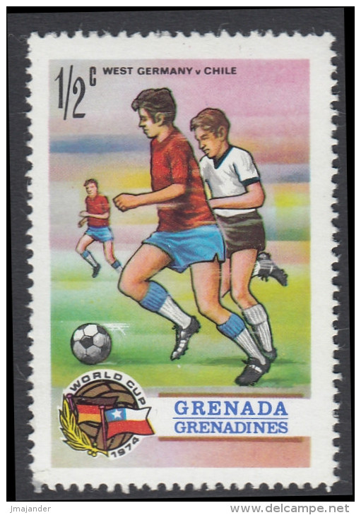 Grenada Grenadines 1974 World Cup. Germany Against Chile. Mi 17 MNH - 1974 – Germania Ovest