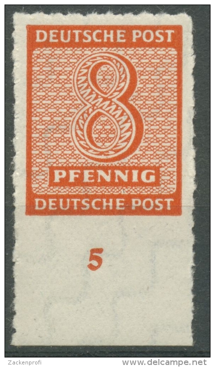 SBZ West-Sachsen 1945 Postmeistertrennung 118 C X Unterrand Postfrisch Geprüft - Ungebraucht
