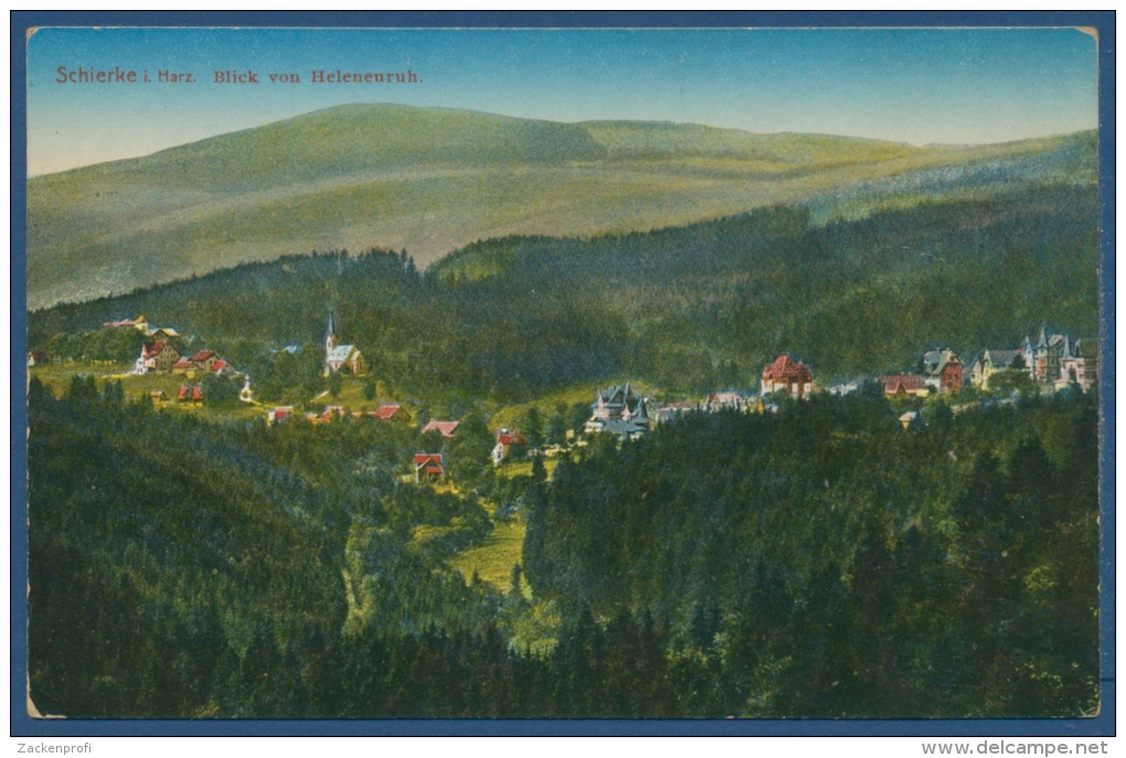 Schierke Im Harz Blick Von Helenenruh, Gelaufen 1912 (AK399) - Schierke