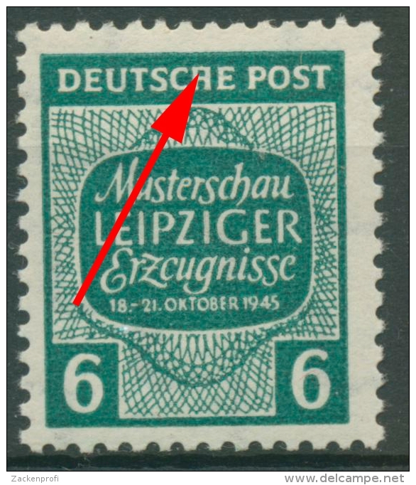 SBZ West-Sachsen Musterschau Leipzig Mit Plattenfehler 124 Y I Postfrisch - Neufs