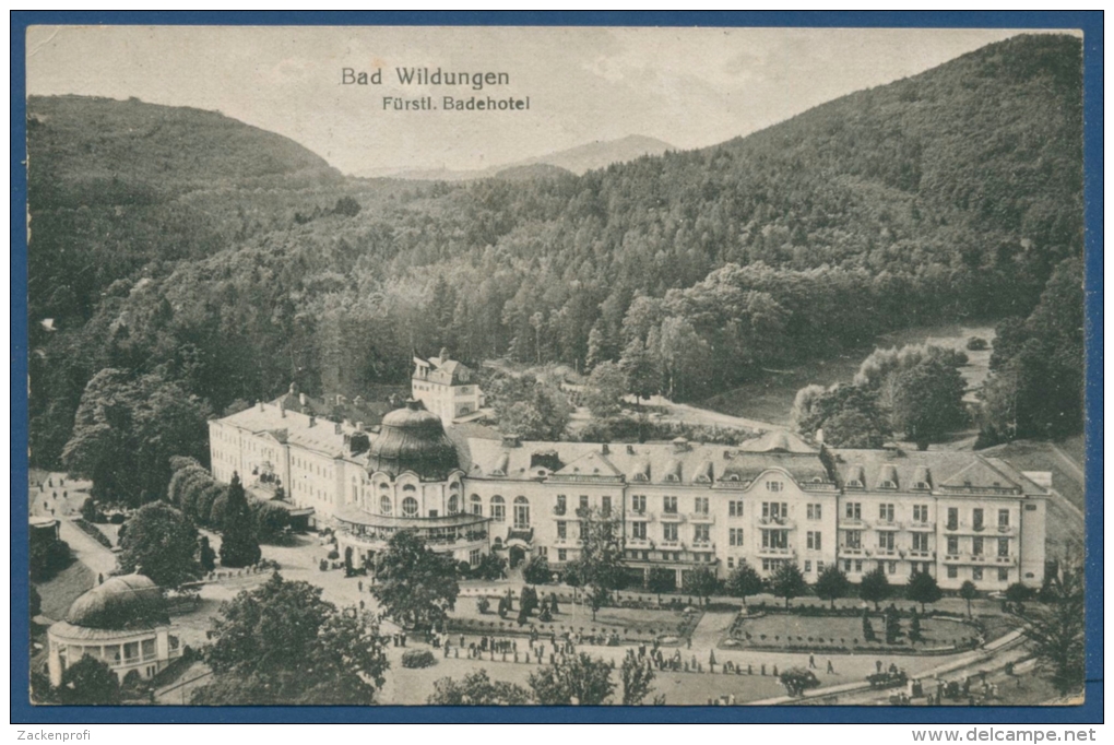 Bad Wildungen Fürstliches Badehotel, Gelaufen 1918 (AK412) - Bad Wildungen