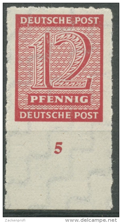 SBZ West-Sachsen 1945 Postmeistertrennung 119 C X Unterrand Postfrisch Geprüft - Neufs