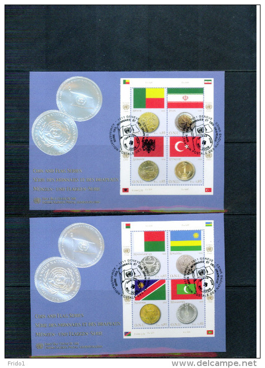 UN / UNO Geneva 2008 Michel 592-599 Flags FDC - Covers & Documents