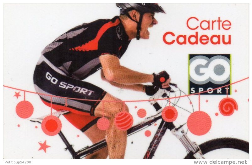 CARTE CADEAU  GO SPORT Cycliste Vélo  SPORT - Sport