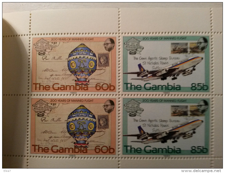 GAMBIE CARNET - 200 Ans De Vol - 1783-1983. - Gambia (1965-...)